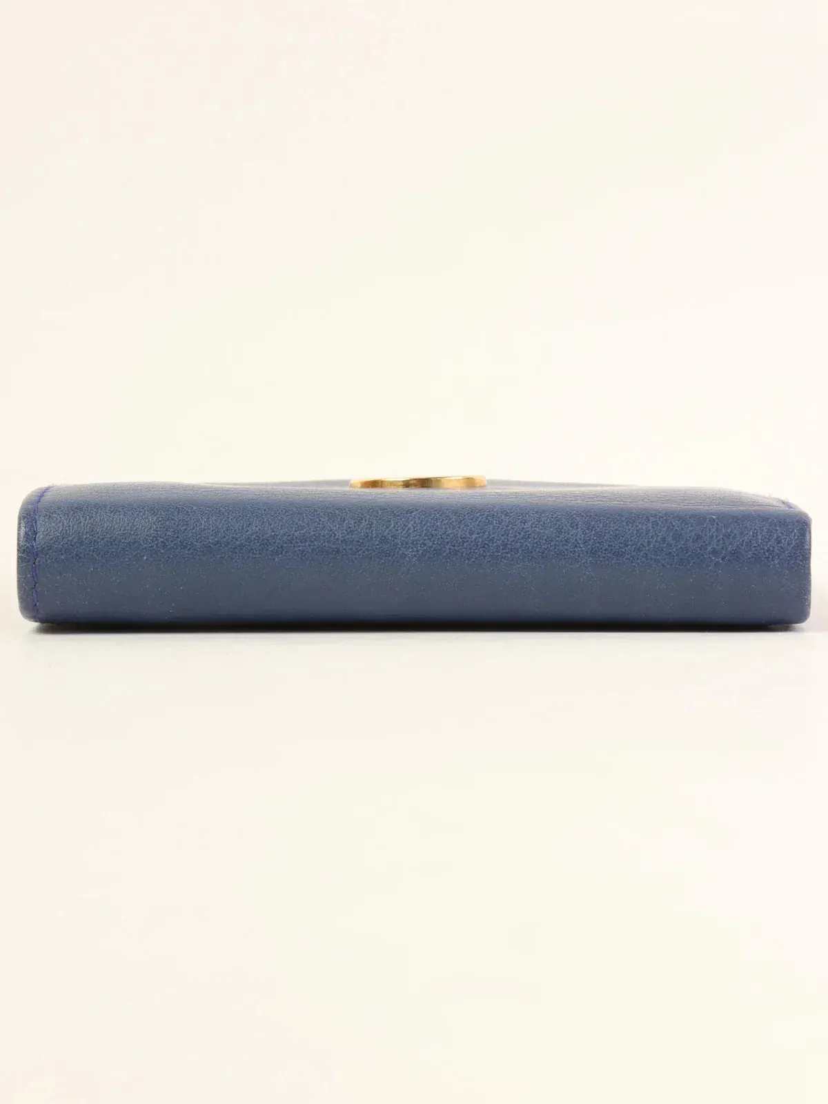 DIOR Logo Plate Wallet Blue