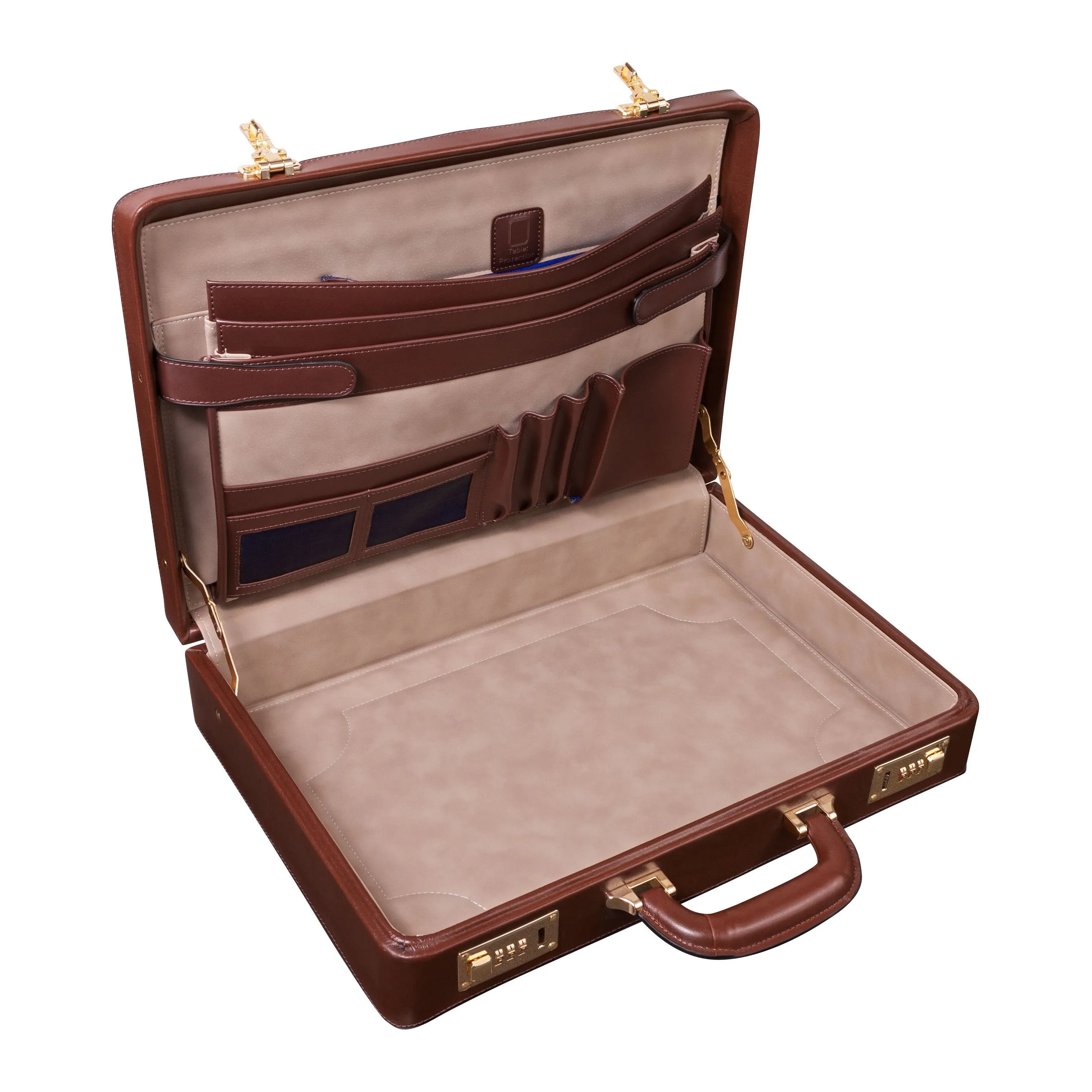 McKlein USA Lawson Leather Attache Case Assorted Colors